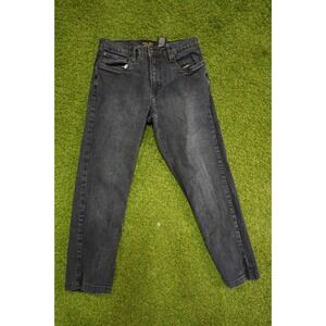 Urban Star Jeans Mens 32x30 Black Denim Cotton Stretch‎ Hipster Pockets Straight